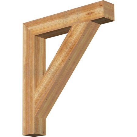 Ekena Millwork Traditional Block Rough Sawn Bracket, Western Red Cedar, 6"W x 38"D x 42"H BKT06X38X42TRA05RWR